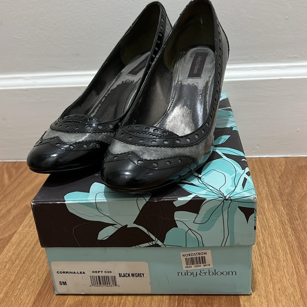 Ruby & Bloom Corrina-Lea pumps, Black w/ grey